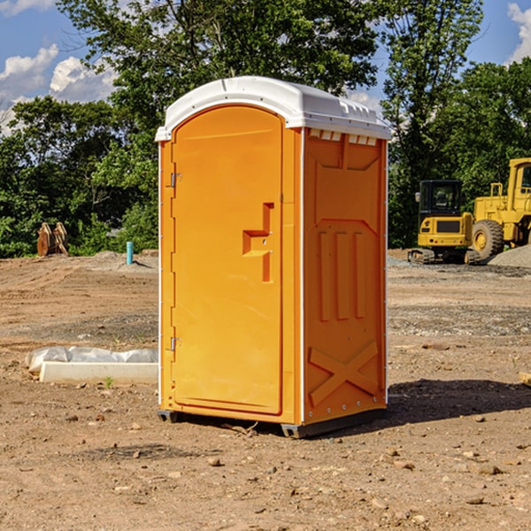 can i customize the exterior of the porta potties with my event logo or branding in Merrimac